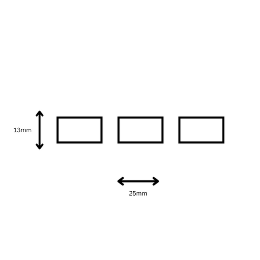 Semi Gloss 25mm x 13mm - 3 Across - 15 000 Labels