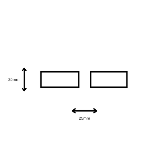 Semi Gloss 25mm x 25mm - 2 Across - 2 000 Labels