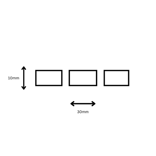 Semi Gloss 30mm x 10mm - 3 Across - 1 000 Labels