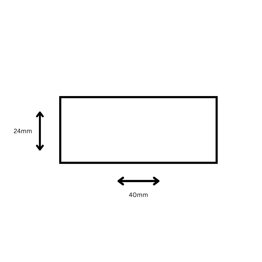 Semi Gloss 40mm x 24mm - 1 Across - 1 000 Labels