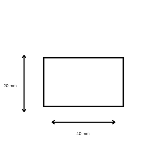 Clear Polyprop Overlay  40mm x 20mm - 1 Across - 1000 Labels