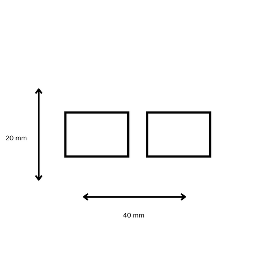 Clear Polyprop Overlay  40mm x 20mm - 2 Across - 1000 Labels