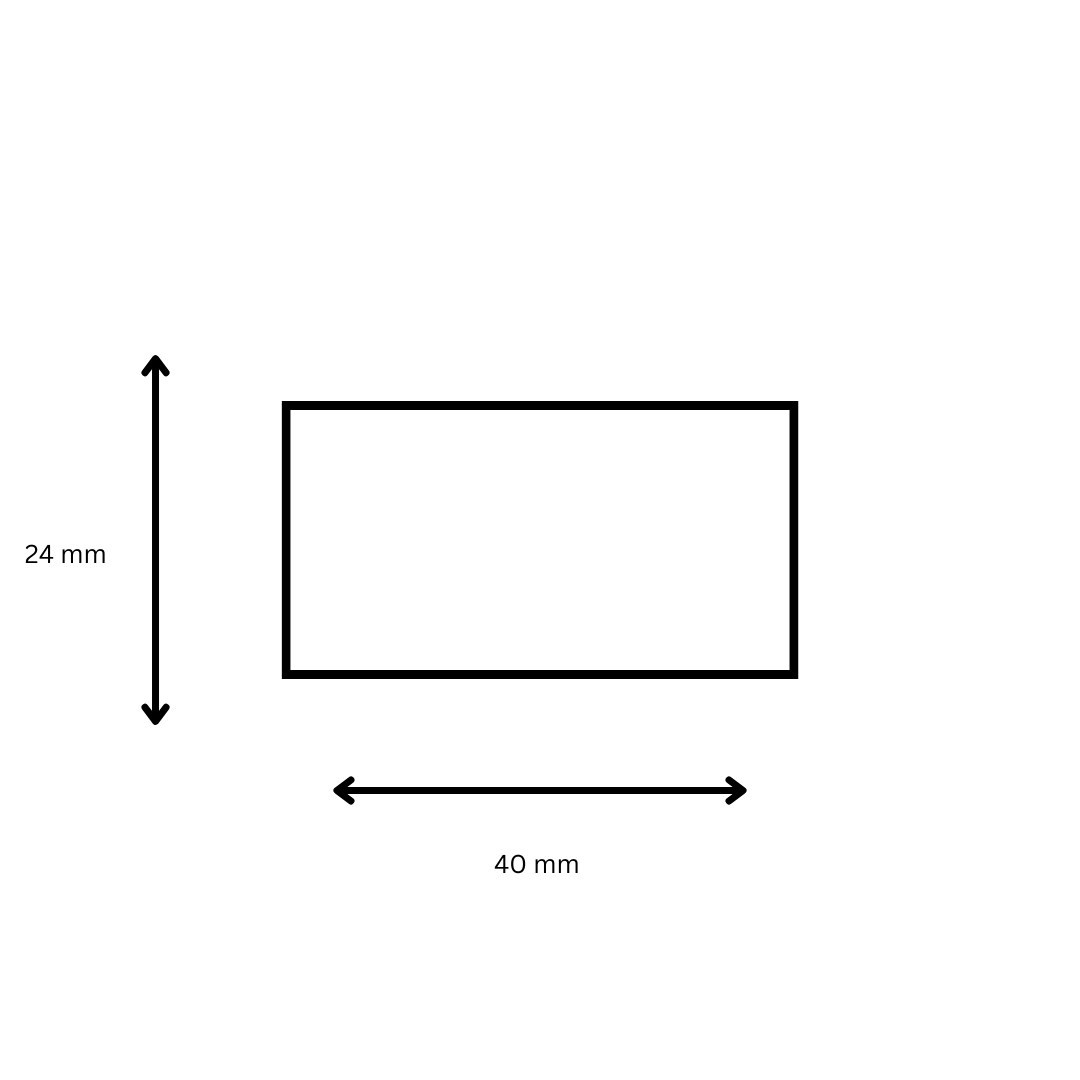 Polyprop 40mm x 24mm - 1 Across - 1000 Labels