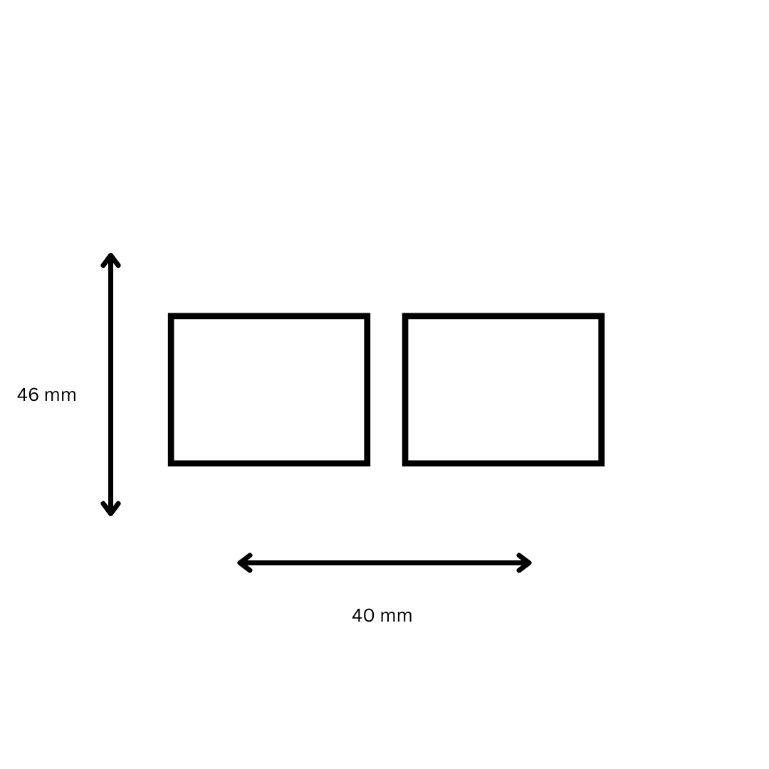 Polyprop 40mm x 46mm - 2 Across - 1000 Labels