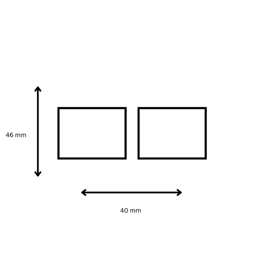 Polyprop 40mm x 46mm - 2 Across - 1000 Labels