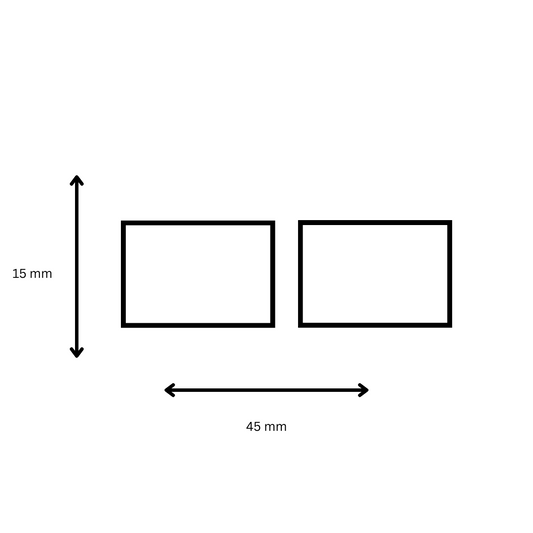 Polyprop  45mm x 15mm - 2 Across - 2000 Labels