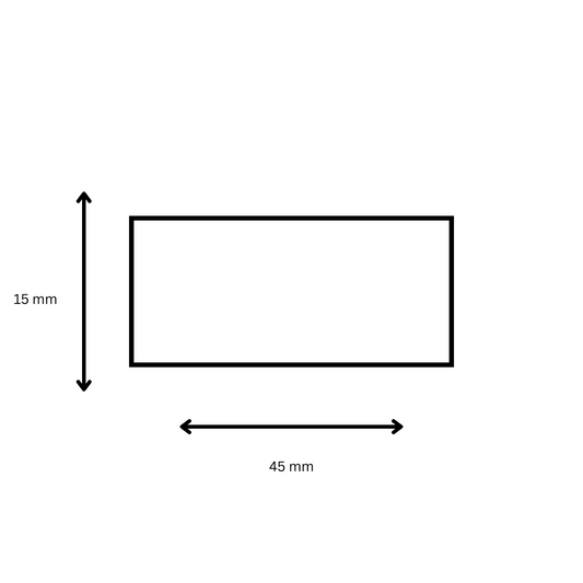 Polyprop  45mm x 15mm - 1 Across - 5000 Labels