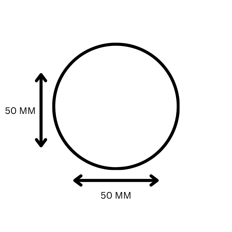 Semi Gloss 50mm x 50mm Round - 1 000 Labels - 1 Across