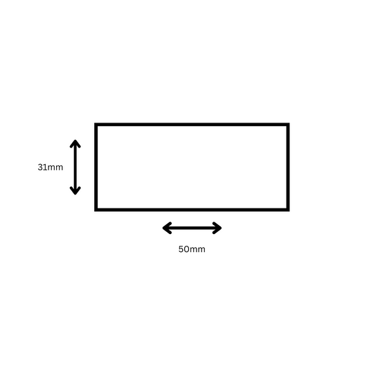 Semi Gloss 50mm x 31mm - 1000 Labels - 1 Across