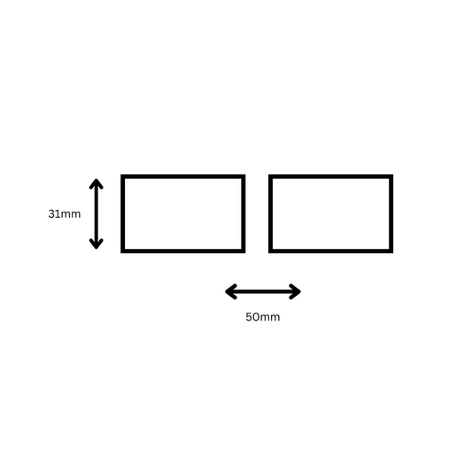 Semi Gloss 50mm x 31mm - 2 000 Labels - 1 Across