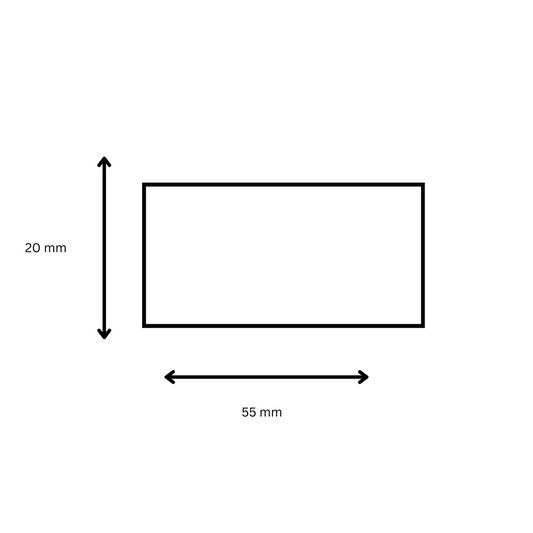 Polyprop 55mm x 20mm - 1 Across - 1000 Labels