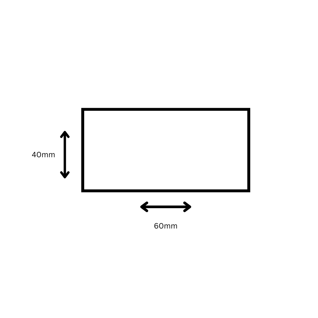 Semi Gloss 60mm x 40mm - 1 000 Labels - 1 Across