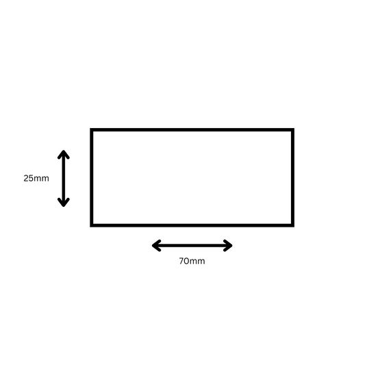 Semi Gloss 70mm x 25mm - 1 000 Labels - 1 Across