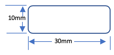 Clear Polyprop 30mm x 20mm - 1000 Labels - 1 Across