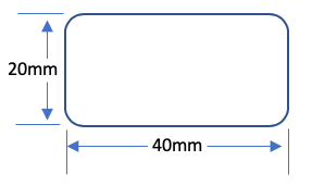 Pearl Polyprop 40mm x 20mm - 1 Across - 2000 Labels