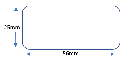 Clear Polyprop 56mm x 25mm - 1000 Labels - 1 Across