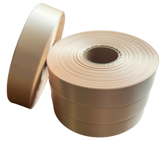 10mm x 100m Champagne Polysatin