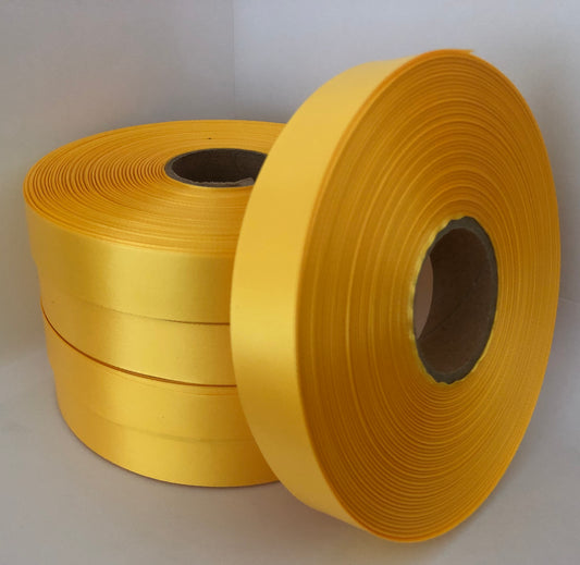 15mm x 100m Yellow Polysatin