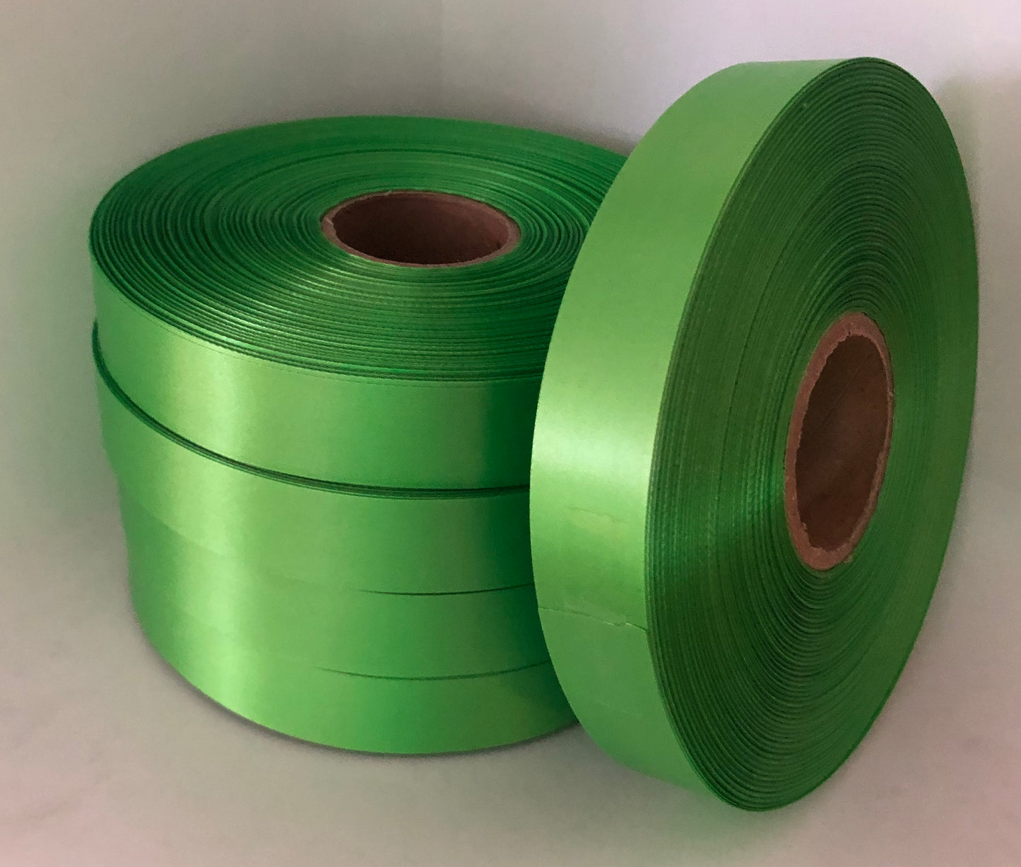 10mm x 100m Lime Green Polysatin