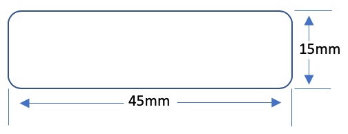 Pearl Polyprop 45mm x 15mm - 1 Across - 5000 Labels