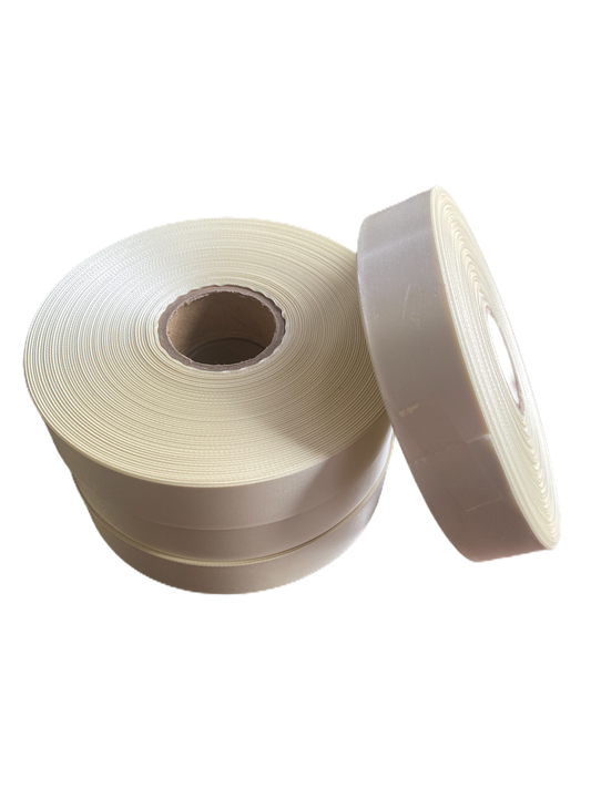 25mm x 100m Ivory Polysatin