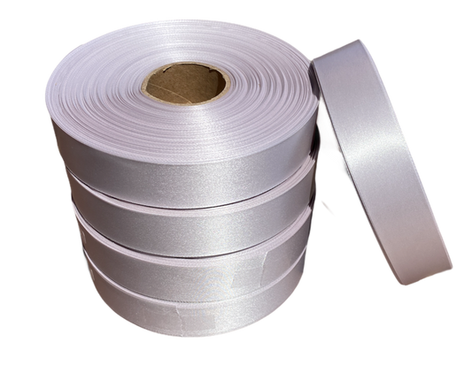 20mm x 100m Light Grey Polysatin